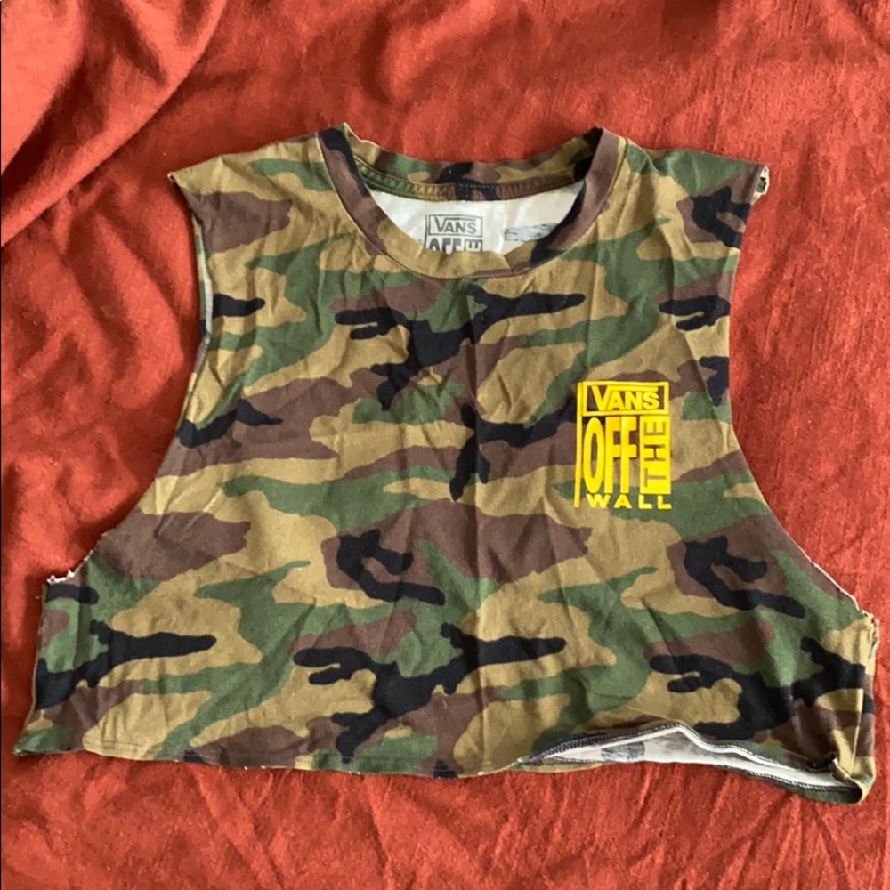 Vans camo crop top